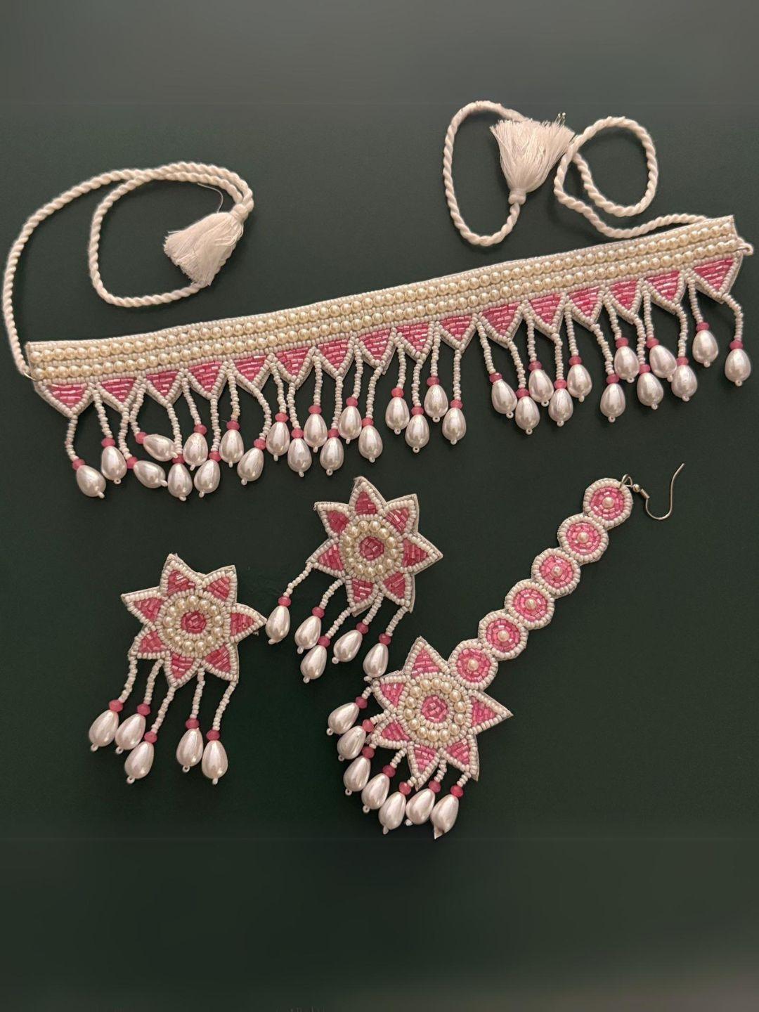Ishhaara Handmade Beaded Stylish Moti Choker Necklace 