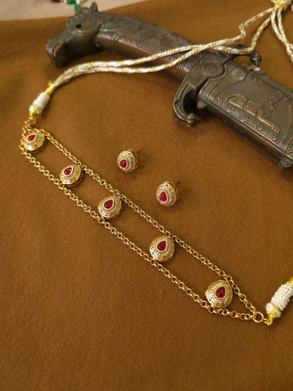Ishhaara Handmade Gold Plated Chain Choker Set
