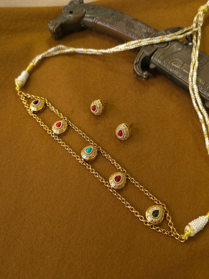 Ishhaara Handmade Gold Plated Chain Choker Set