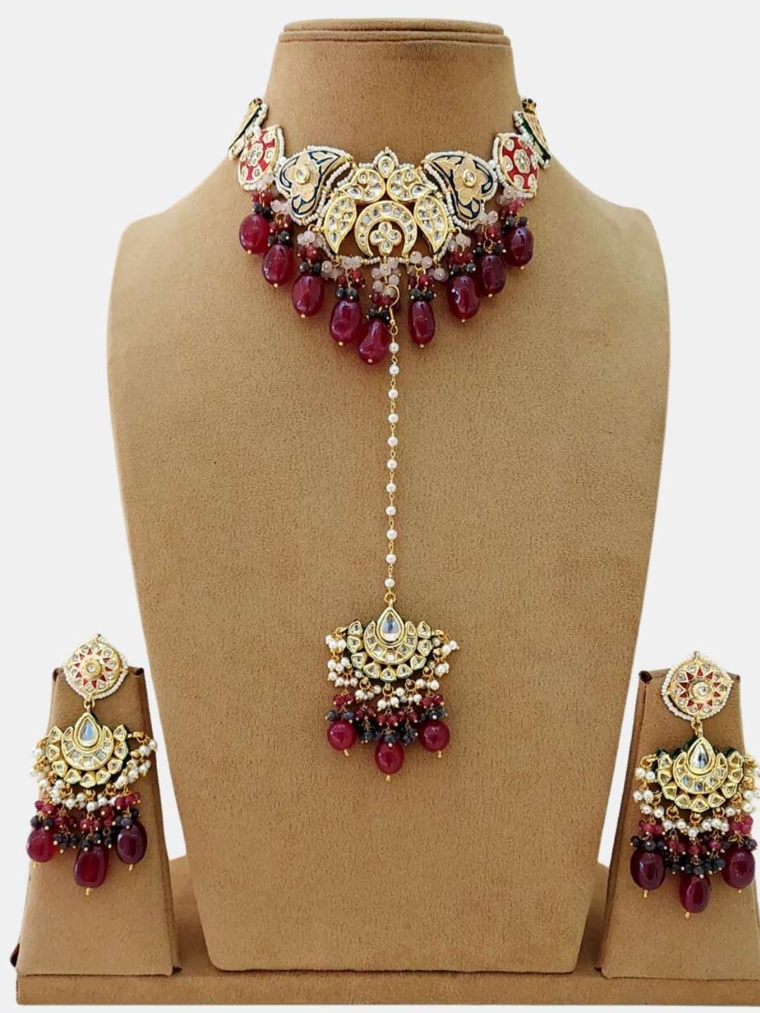 Ishhaara Handmade Gold Plated Meenakari Choker Necklace