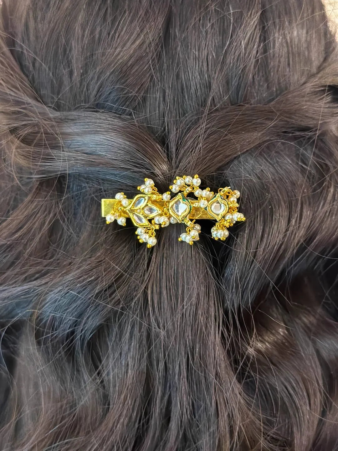 Ishhaara Handmade Kundan Studded Hairpin