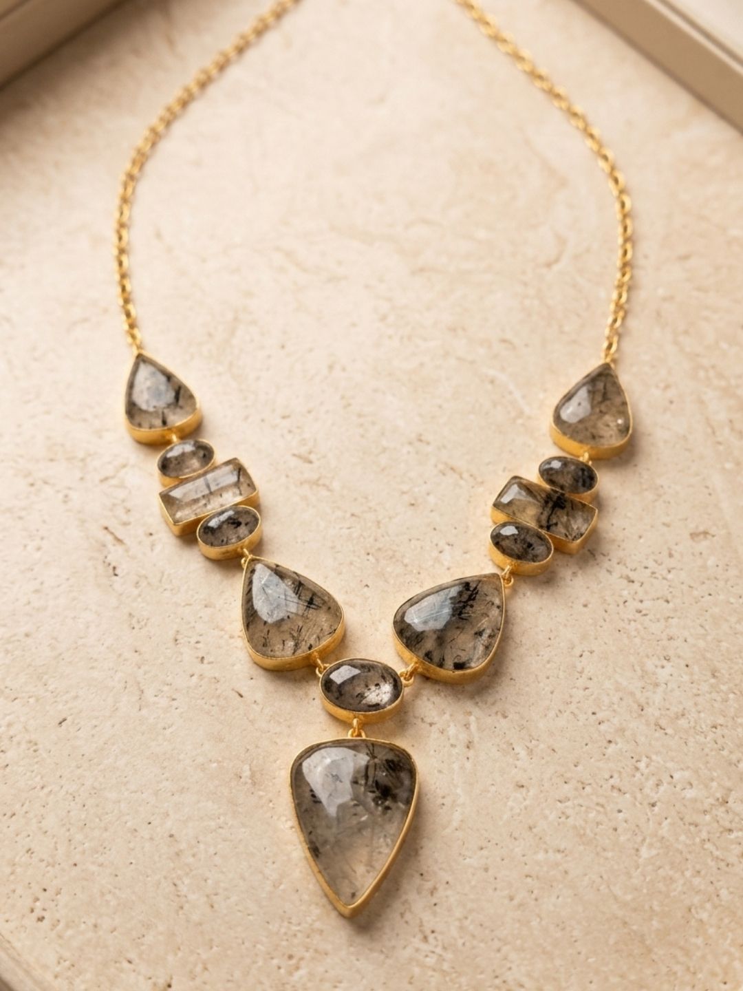 Ishhaara Handmade Raw Stone Necklace