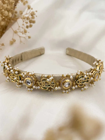 Ishhaara Handmade Royal Tiara Hairband