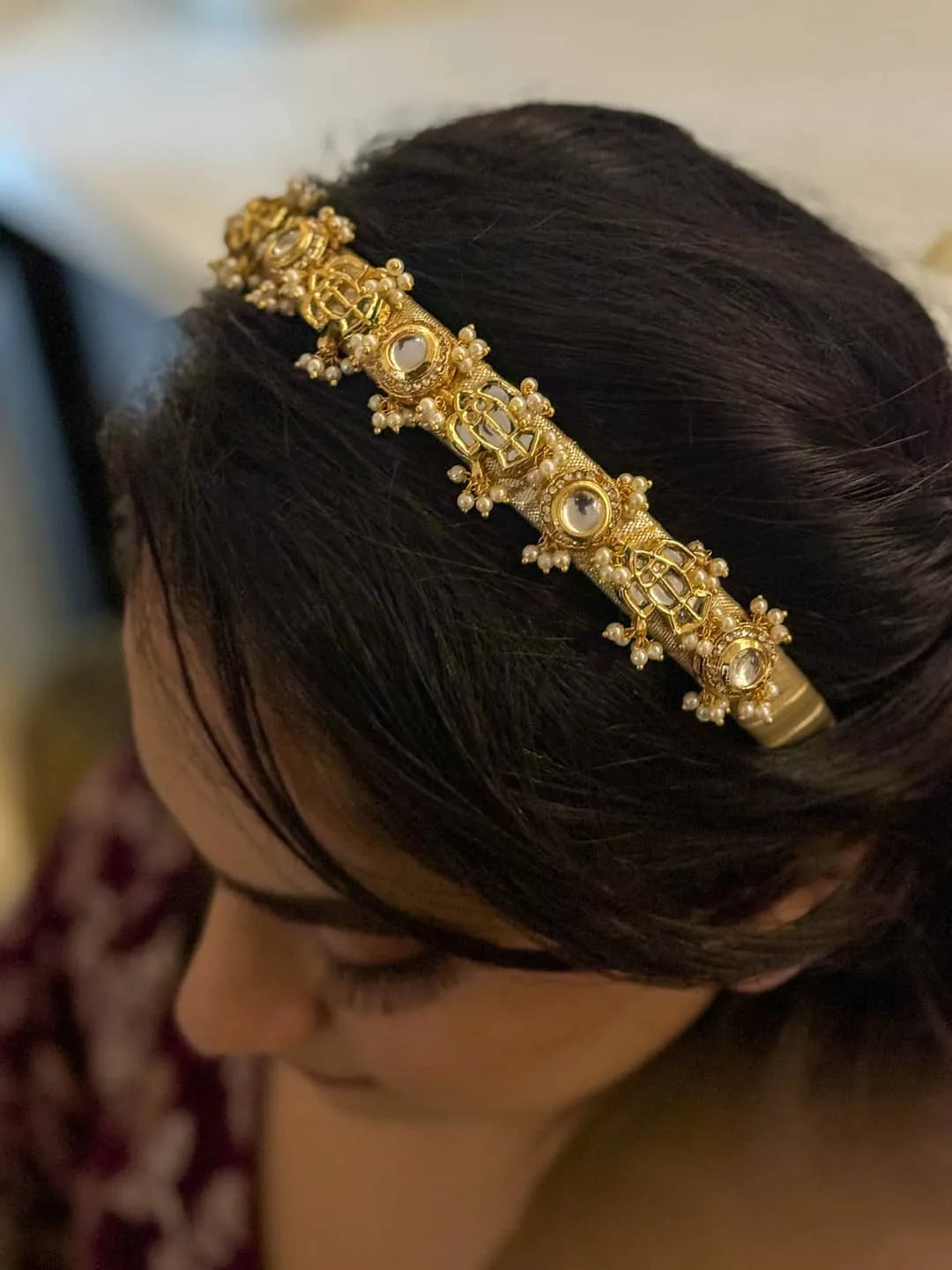 Ishhaara Handmade Royal Tiara Hairband