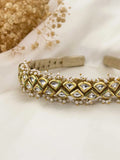 Ishhaara Handmade Triangle Kundan Studded Hairband