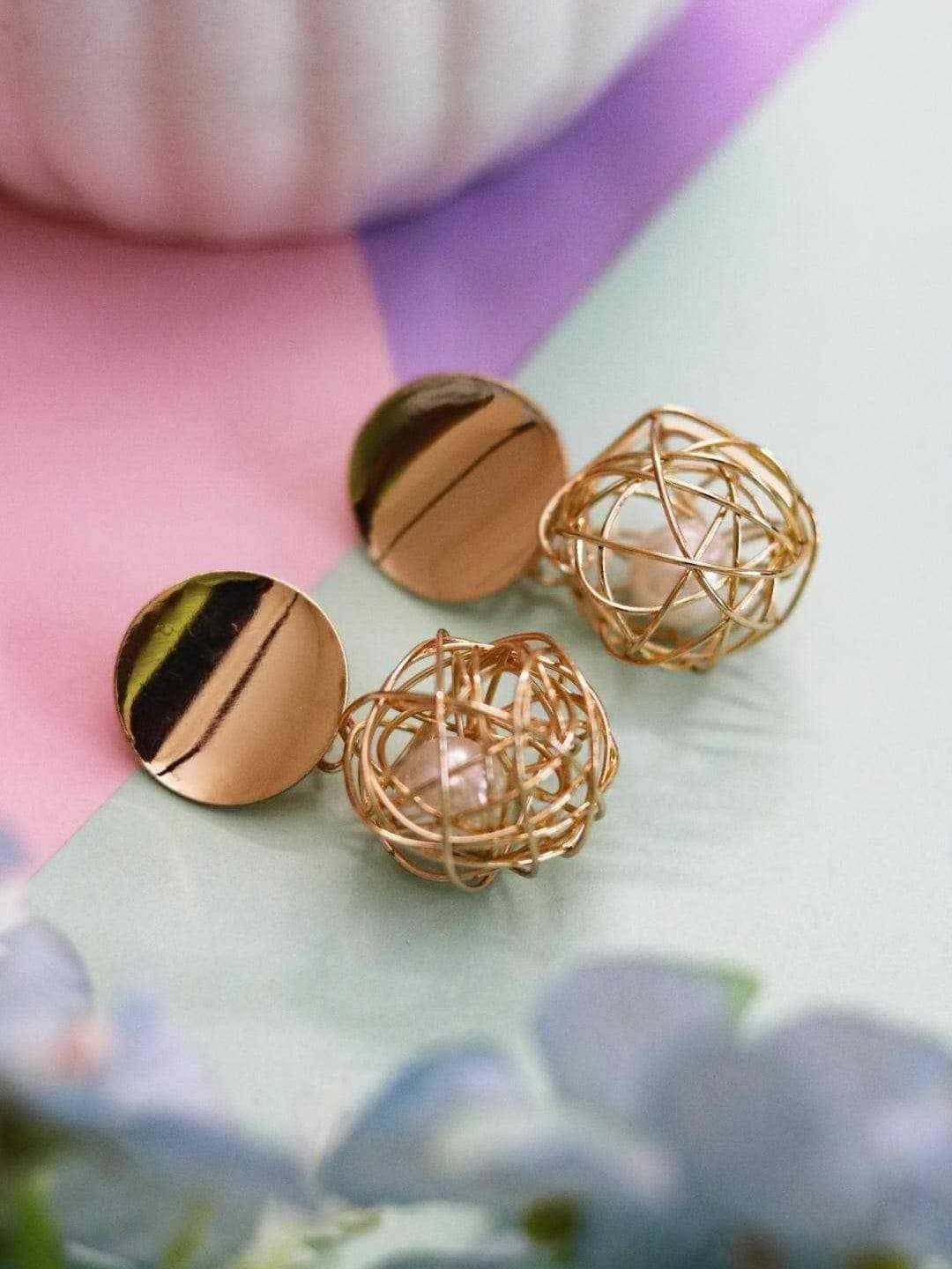Ishhaara Harshdeep Kaur In Nest Pearl Earrings