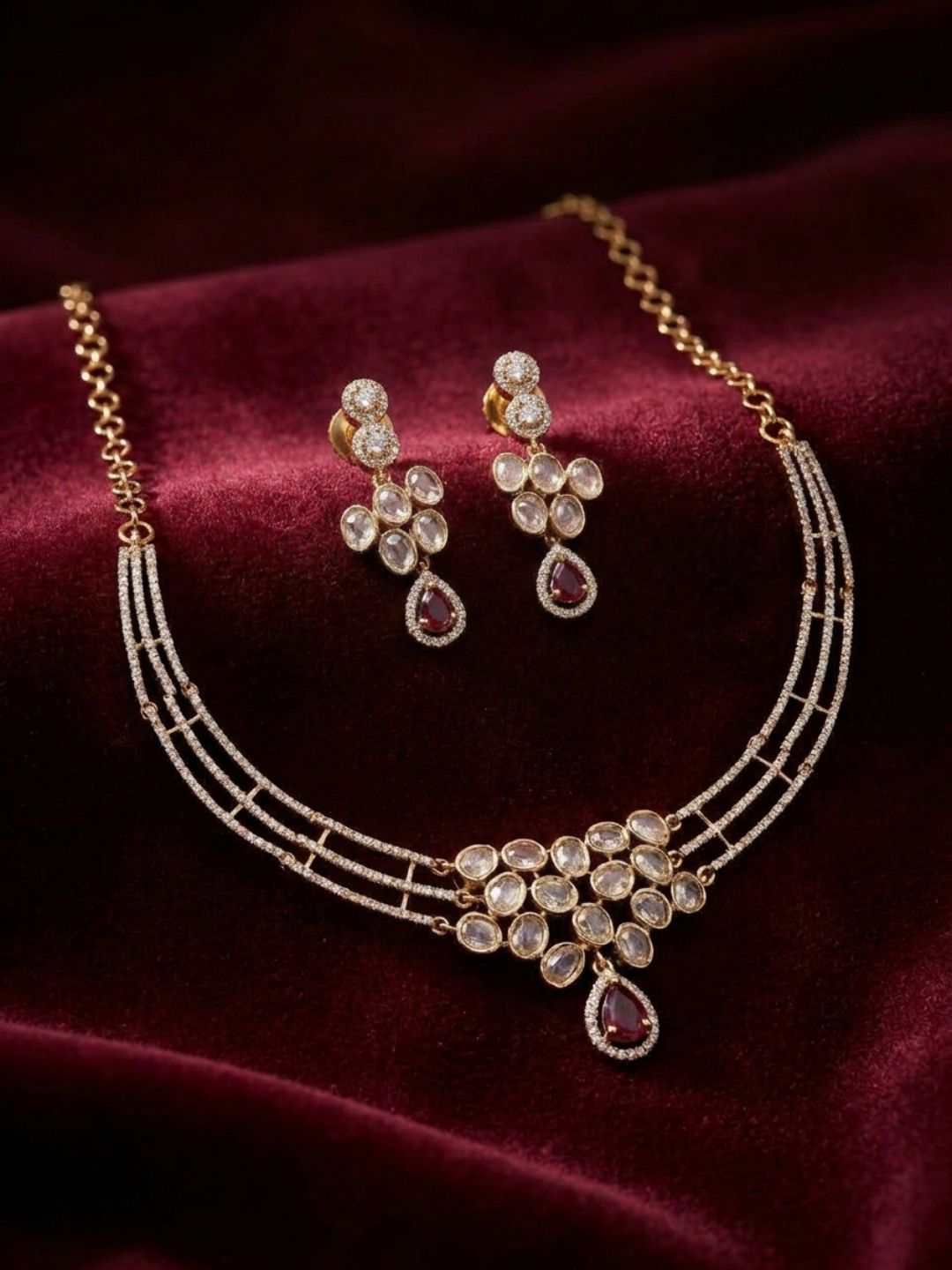 Ishhaara Hasli Ruby Necklace