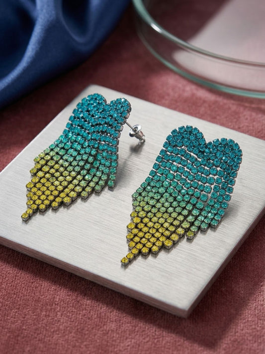 Ishhaara Heart Shaped Tassel Earring