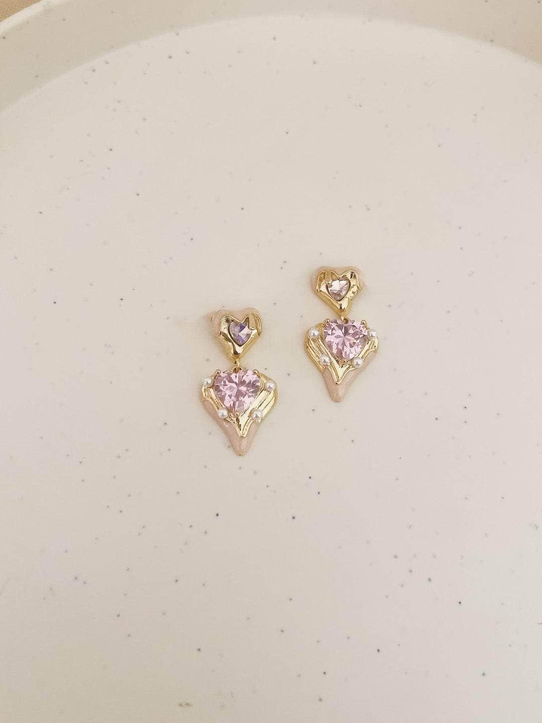 Ishhaara Heart To Heart Drop Earings