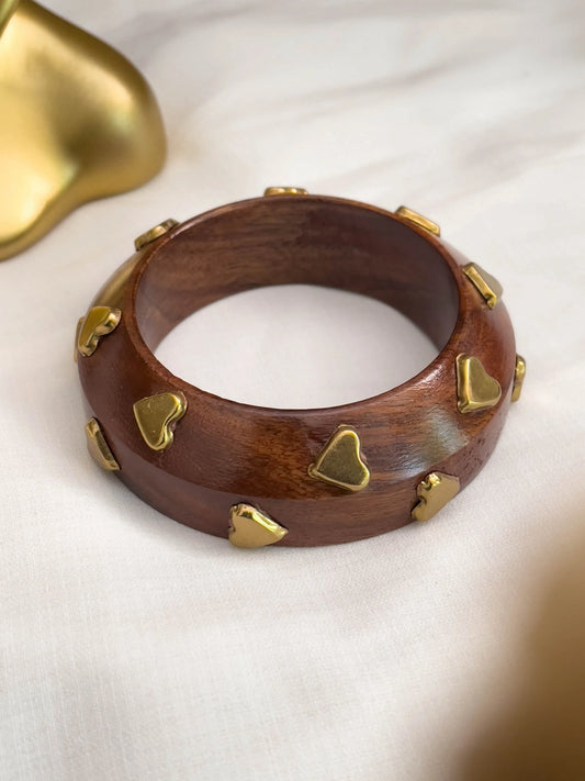 Ishhaara Heart Wooden Bracelet