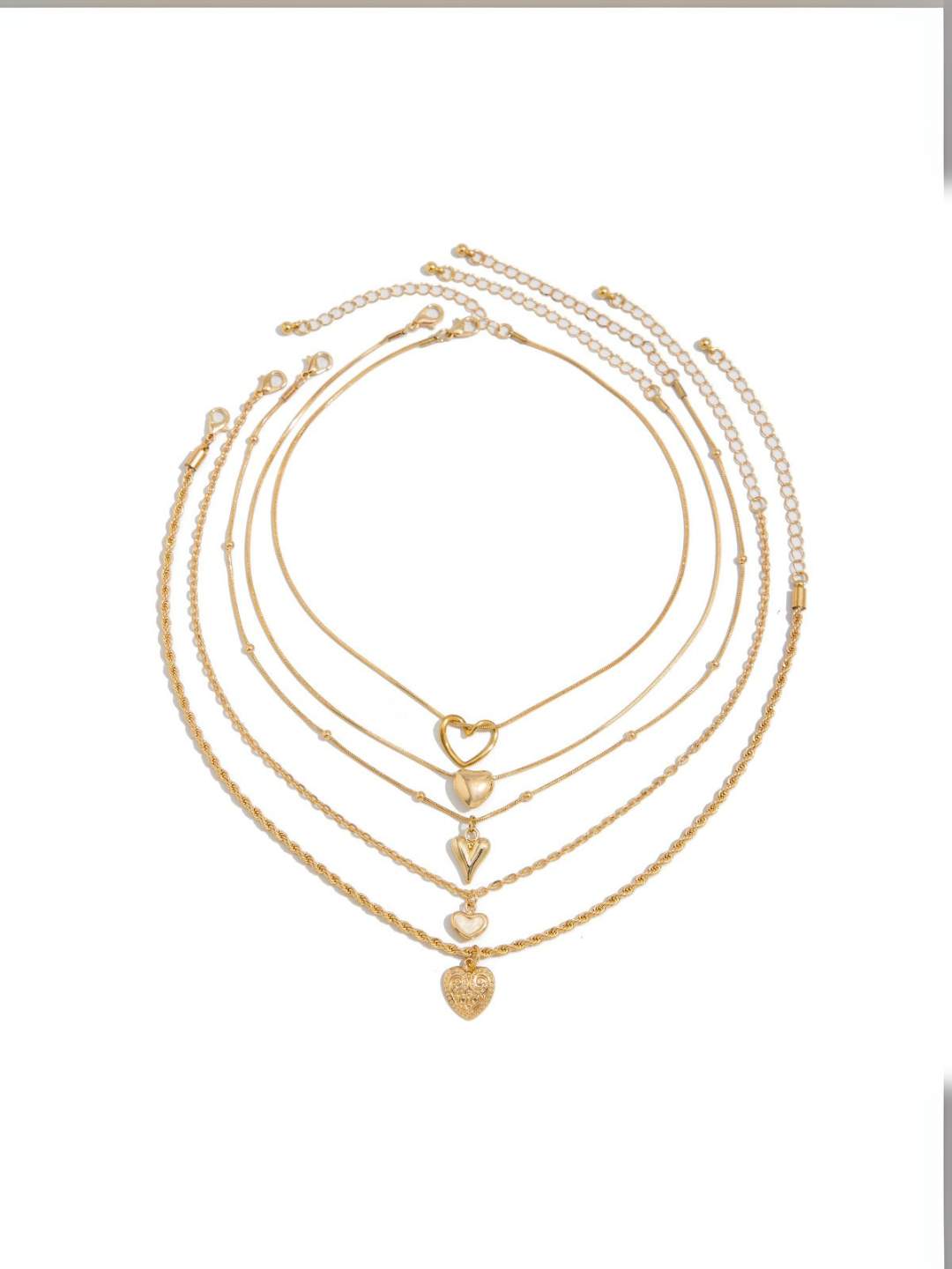 Ishhaara Heartstrings Stack Necklace
