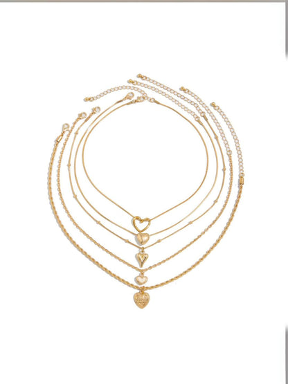 Ishhaara Heartstrings Stack Necklace