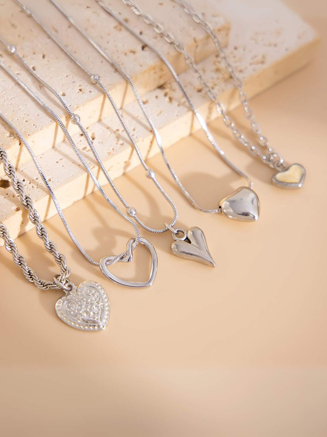 Ishhaara Heartstrings Stack Necklace