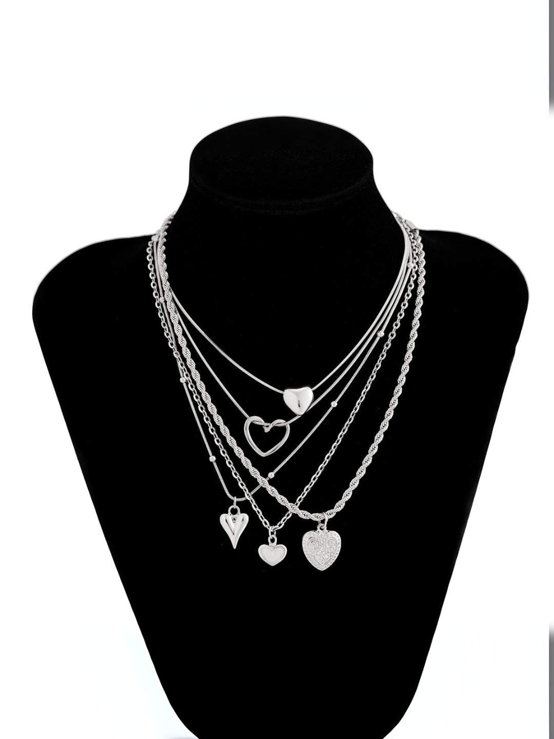 Ishhaara Heartstrings Stack Necklace