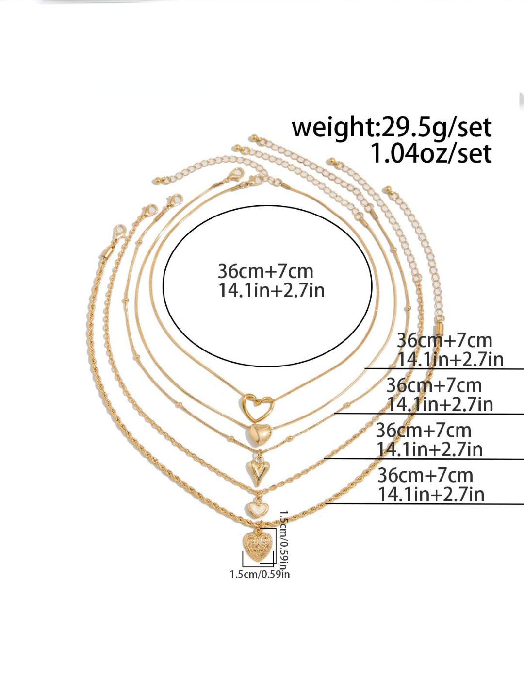 Ishhaara Heartstrings Stack Necklace
