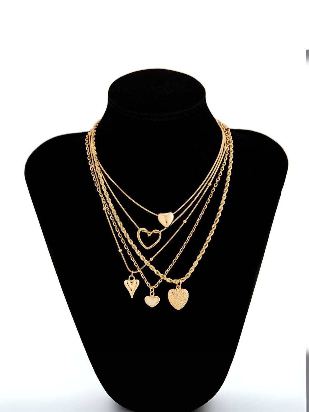 Ishhaara Heartstrings Stack Necklace