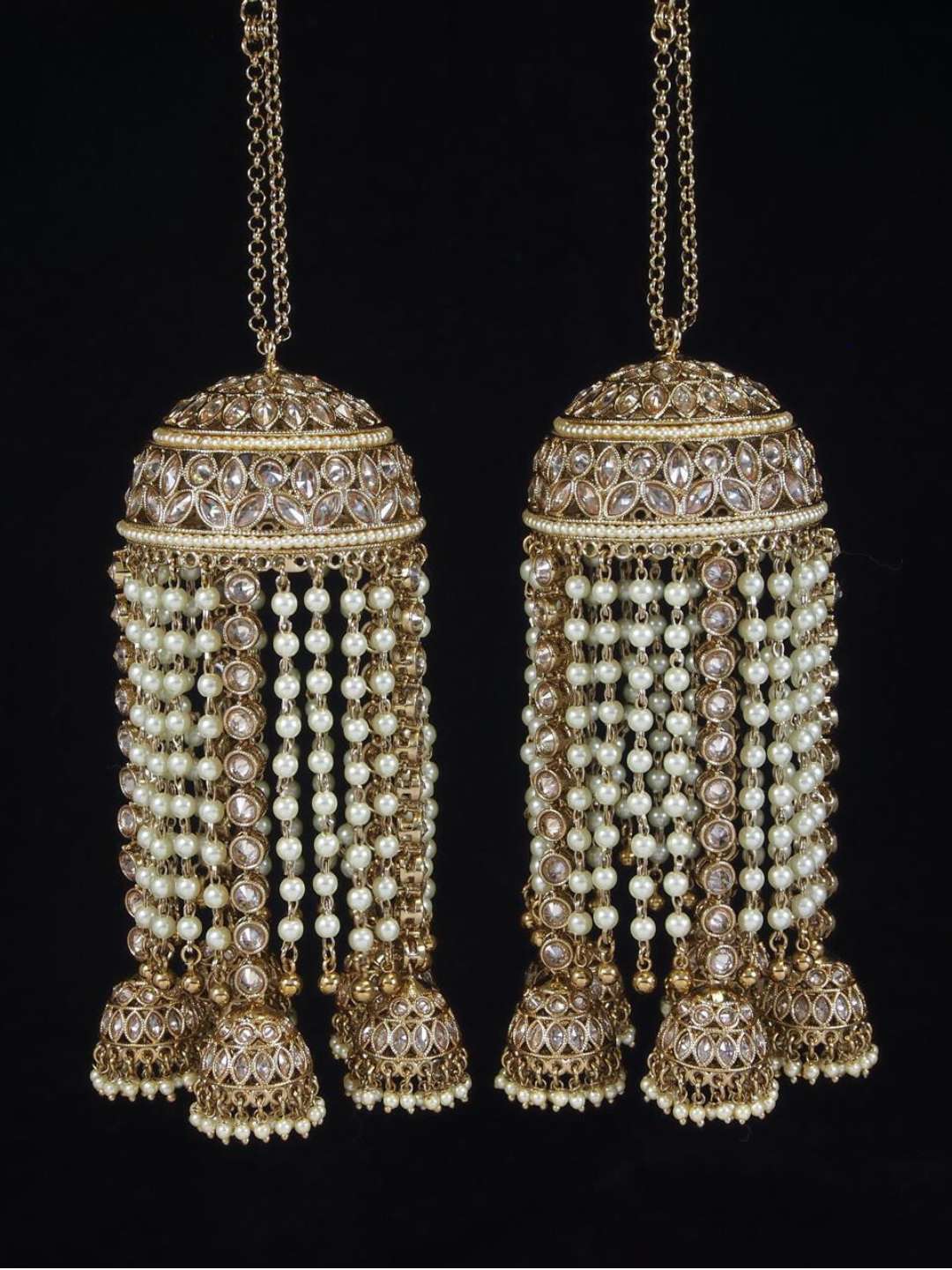 Ishhaara Heavy Beaded Golden Kaleera