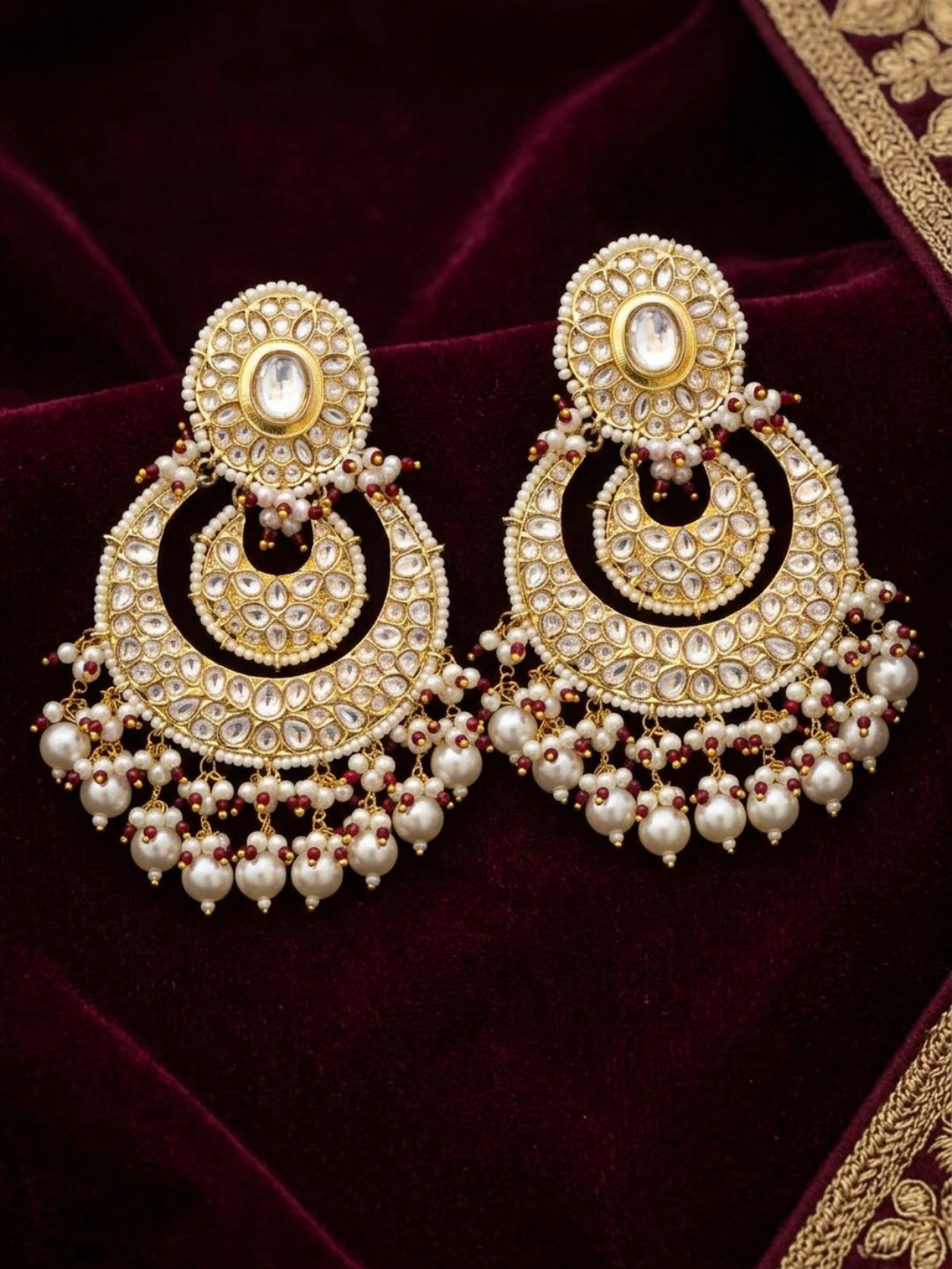 Ishhaara Heavy Twee Kundan Chandbali Earring