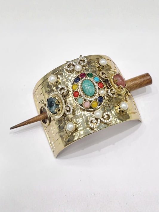 Ishhaara Heritage Gemstone Bun Accesseries