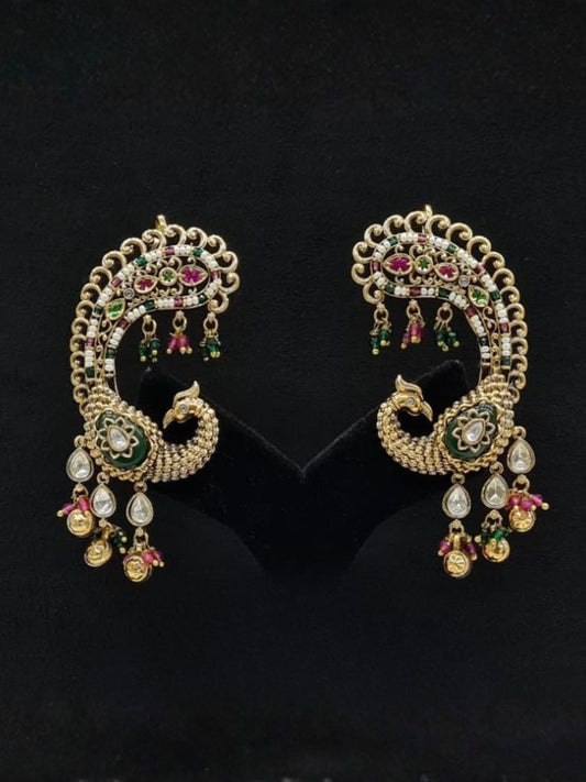 Ishhaara Heritage Moissanite Polki Earcuff