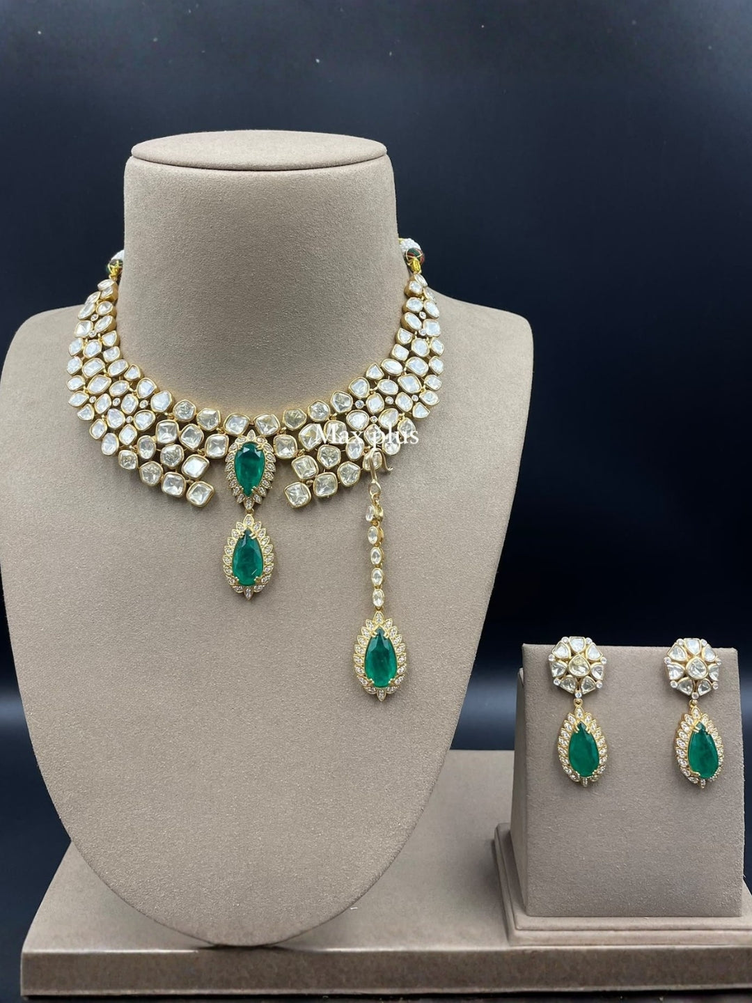 Ishhaara Heritage Polki Bridal Neckalce Set