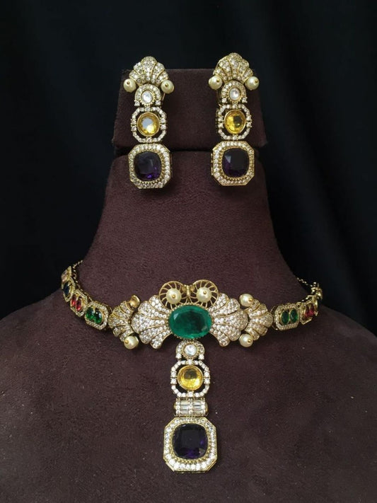 Ishhaara Heritage Statement Fusion Necklace Set