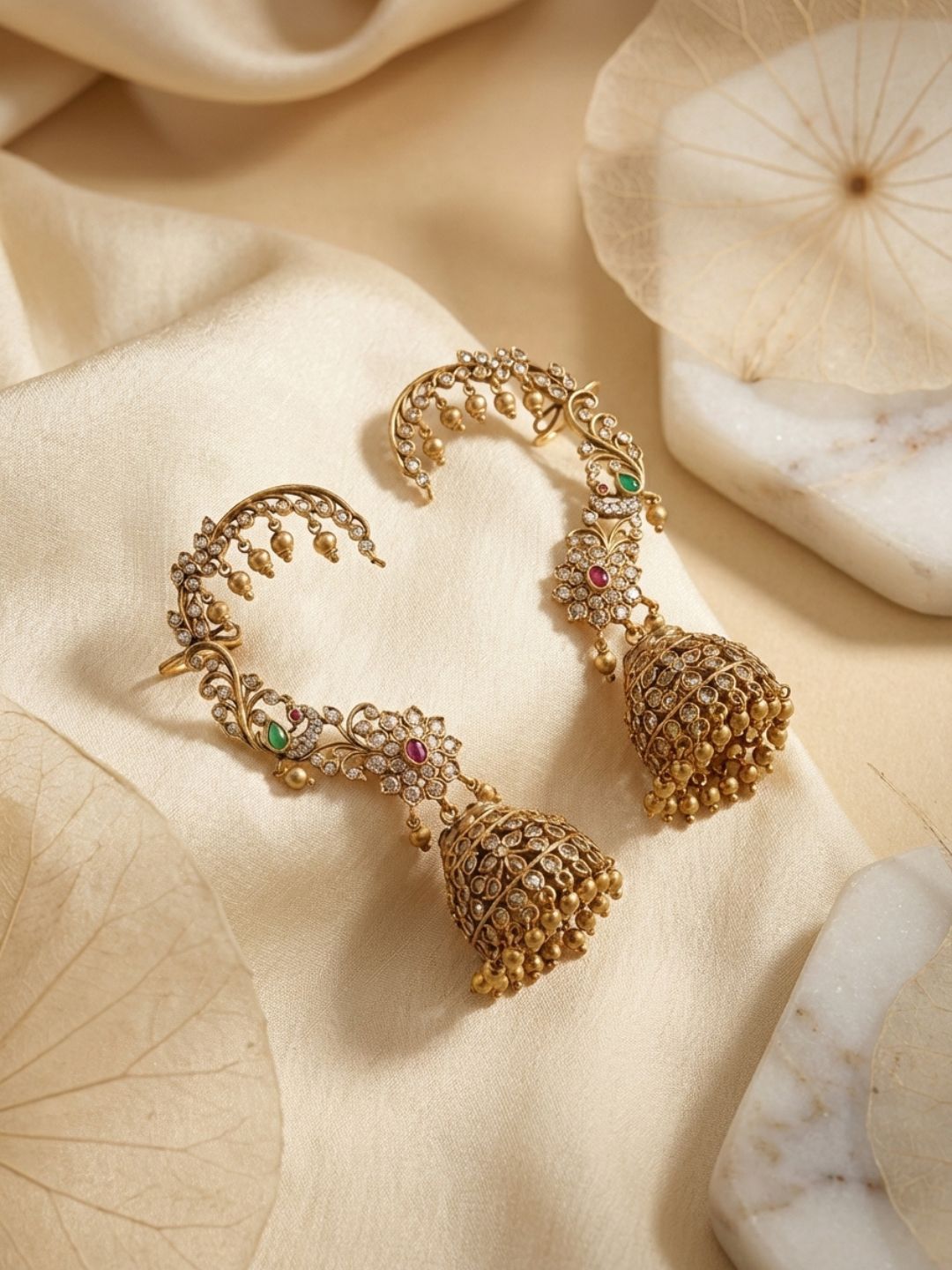 Ishhaara Heritage Temple Earcuff Jhumka