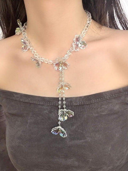 Ishhaara High Grade Crystal Flower Necklace