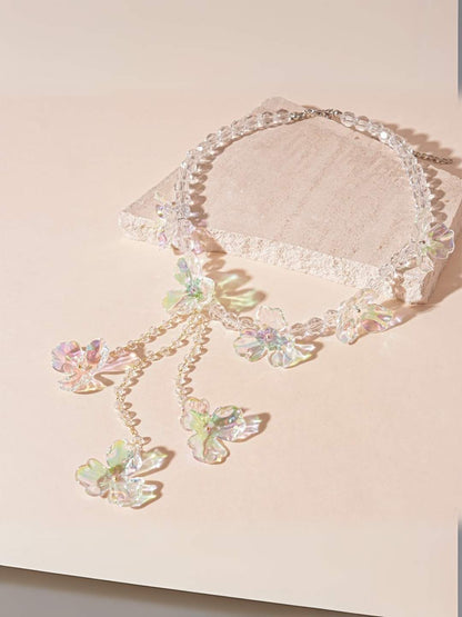 Ishhaara High Grade Crystal Flower Necklace