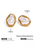 Ishhaara High Quality Baroque Pearl 18K Golden Polish Earring