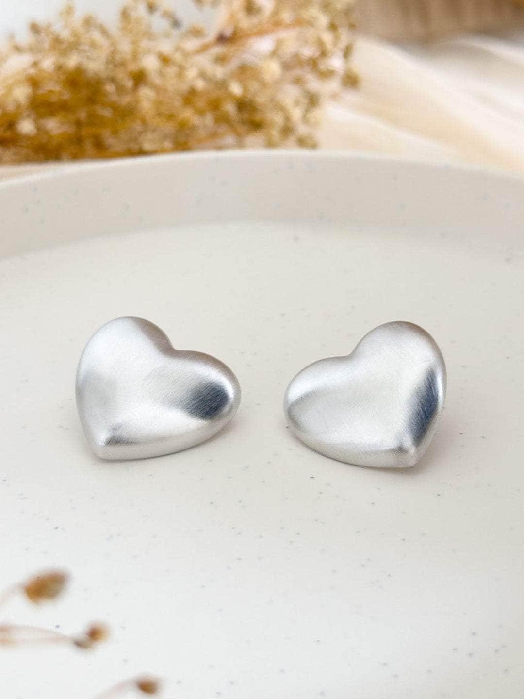 Ishhaara Hollow Heart Stud Earrings