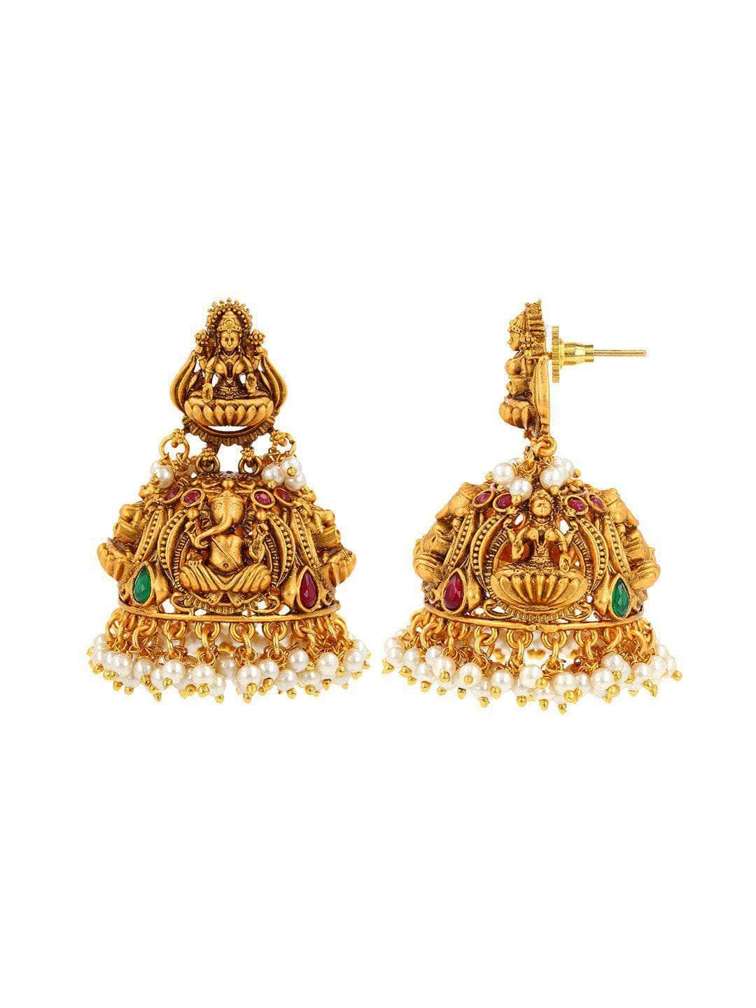 Ishhaara Huge Ganesh Original Kempu Jhumka
