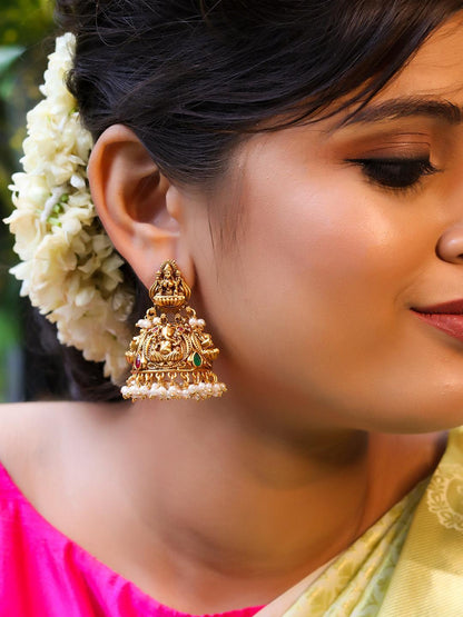 Ishhaara Huge Ganesh Original Kempu Jhumka