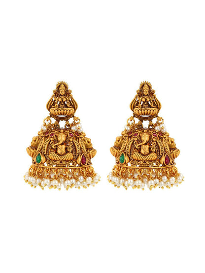 Ishhaara Huge Ganesh Original Kempu Jhumka