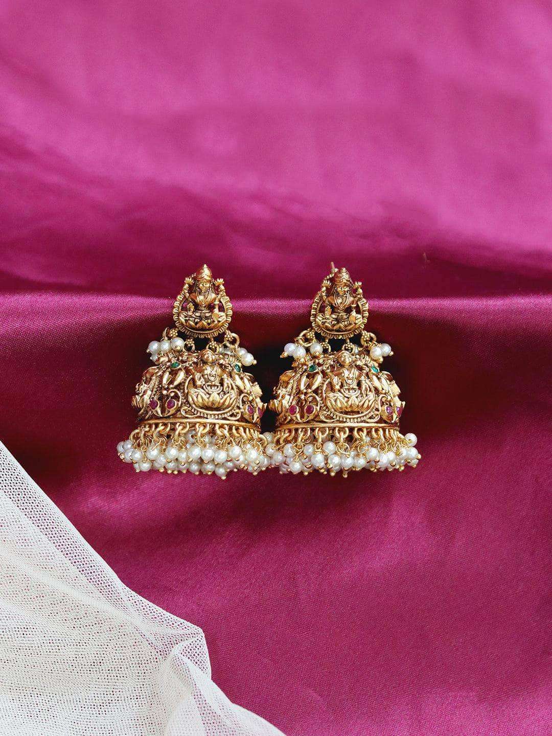 Ishhaara Huge Lakshmi Original Kempu Jhumka