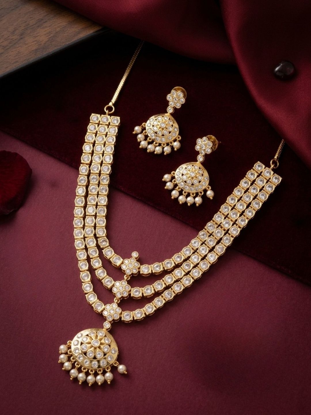 Ishhaara Impon Layered Stone Necklace