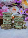 Ishhaara Intricate Dual Colour Pastel Bridal Bangle Set