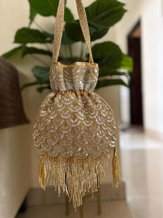 Ishhaara Intricate Hand Work Sequence Potli