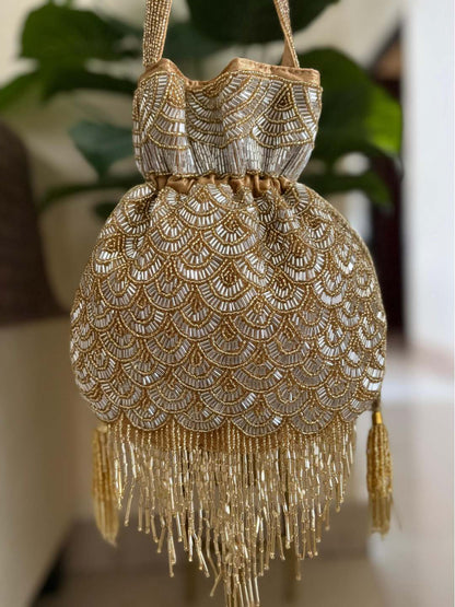 Ishhaara Intricate Hand Work Sequence Potli