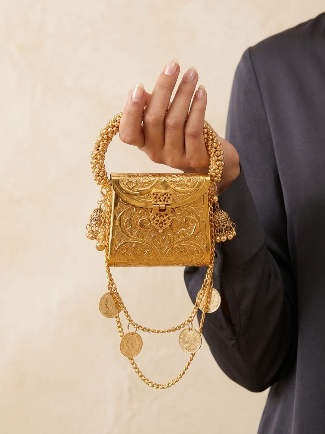 Ishhaara Intricate Handcrafted Oxidised Clutch