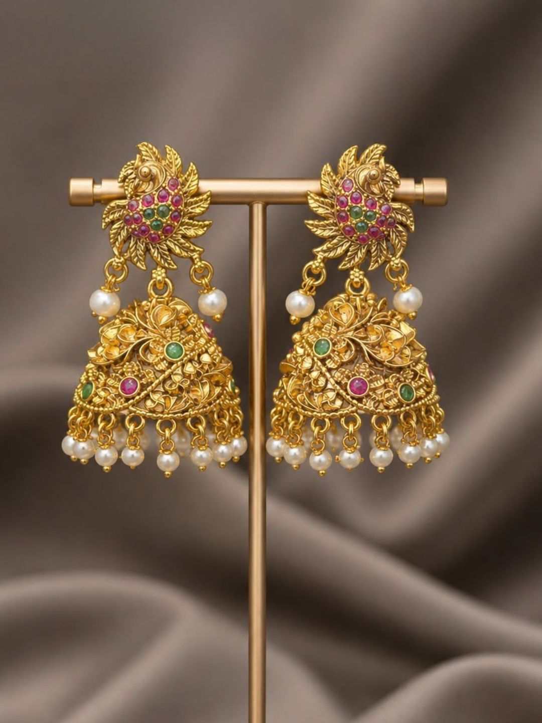 Ishhaara Intricated Ethnic Temple Jhumka
