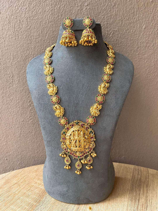 Ishhaara Intricately Carved Antique Sita Ram Haram