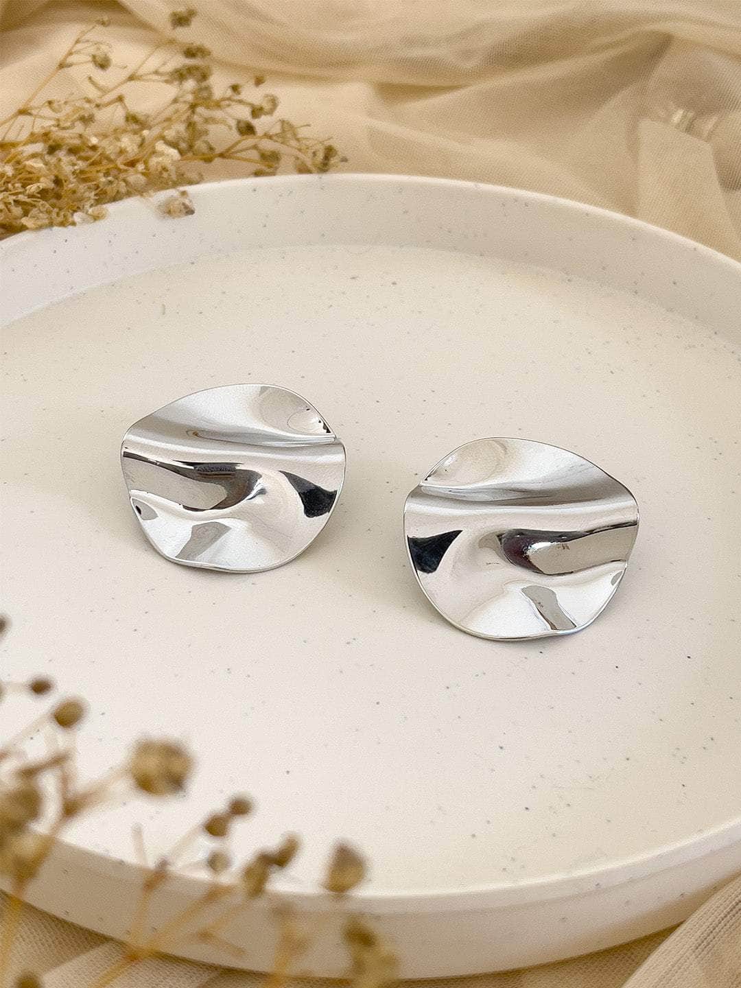 Ishhaara Irregular Metal Earrings