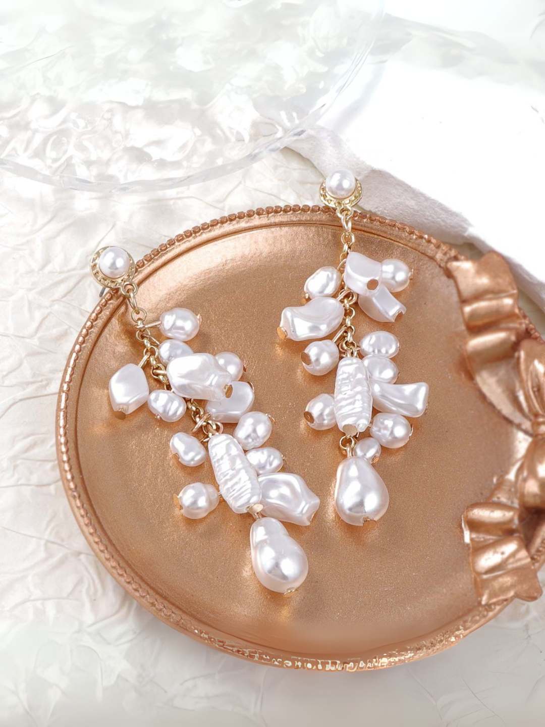 Ishhaara Irregular Pearl Necklace Stack Set