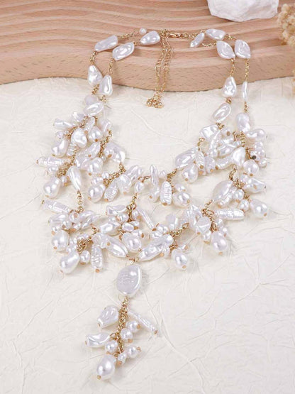 Ishhaara Irregular Pearl Necklace Stack Set