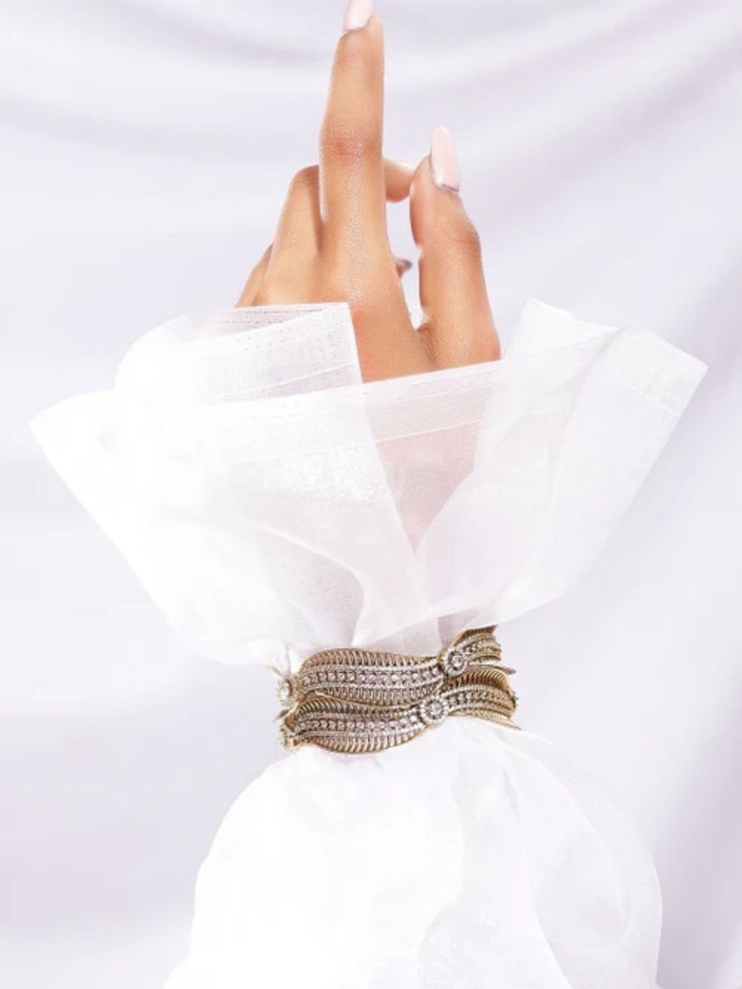 Ishhaara Irregular Shaped American Diamond Bangle