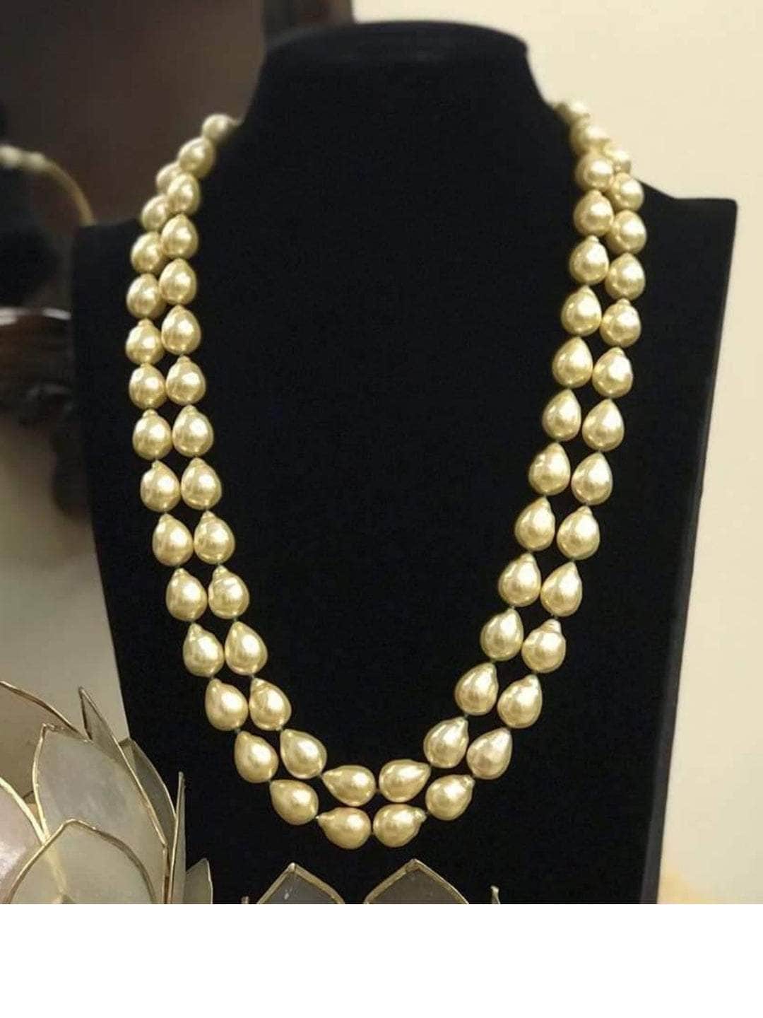 Ishhaara Ivory Baroque Drop Pearls