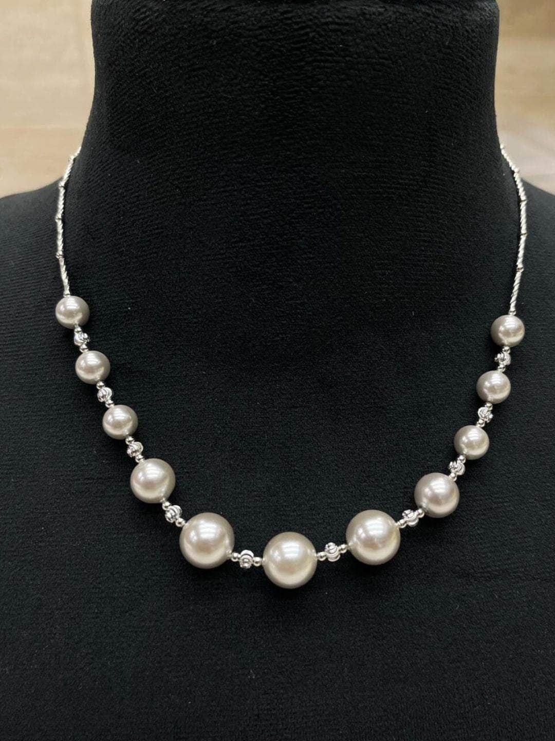 Ishhaara Ivory Fresh Water Pearls Short Necklace