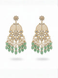Ishhaara Ivory White Statement Kundan Earrings
