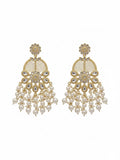 Ishhaara Ivory White Statement Kundan Earrings